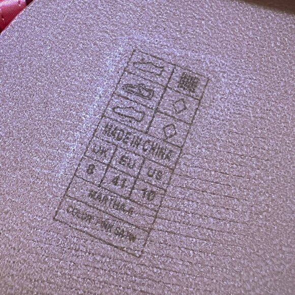 Simmi London Pink Satin Platform Chunky Heel Closed Toe with Buckle Ankle Strap - Picture 15 of 16